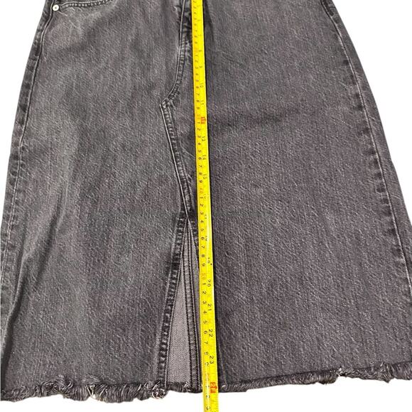 Madewell Rigid Denim A-Line Midi Skirt Castlerock Wash, size 26 - Picture 7 of 9